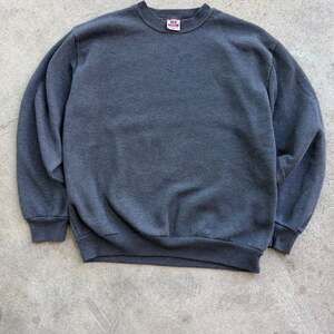 90s Hill Blank Crewneck Made in USA Large Vintage Hill Heavy Weight Plain Sweate